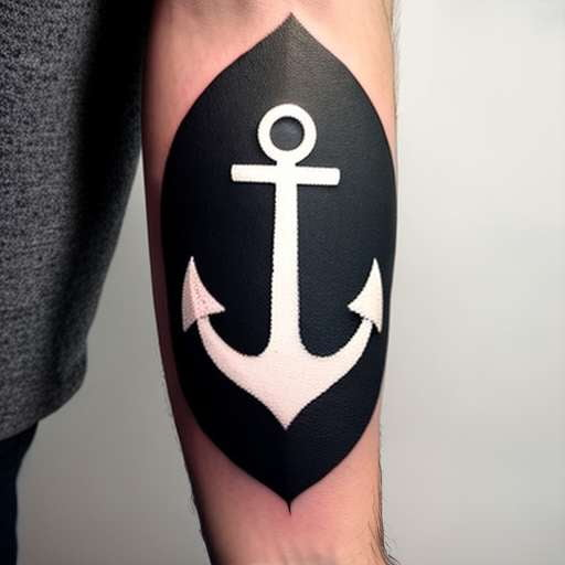 Black and Grey Anchor Tattoo Design – Tattoos Wizard Designs